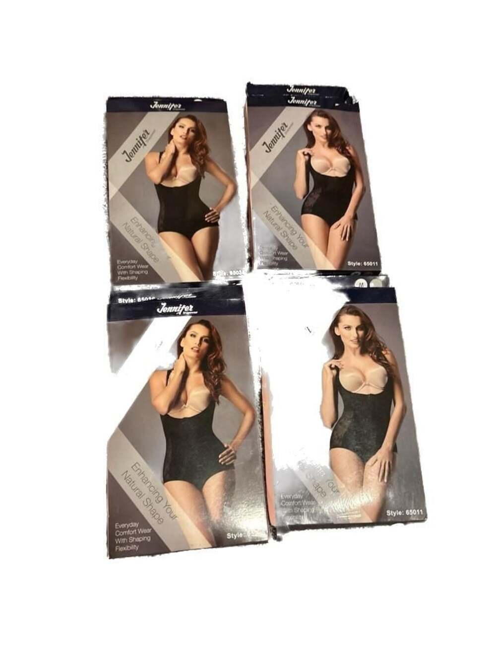 Jennifer Shapewear  Open Bust Body Shaper Bodysuit 4-Pack